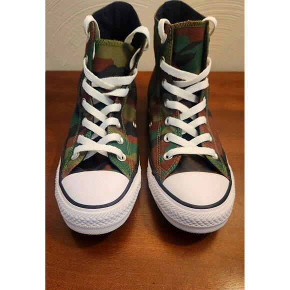Converse CT ALL STAR Hi Top Sneaker Camo Rose Women Size 8 M 6 Seldom Worn Mint - Picture 6 of 9